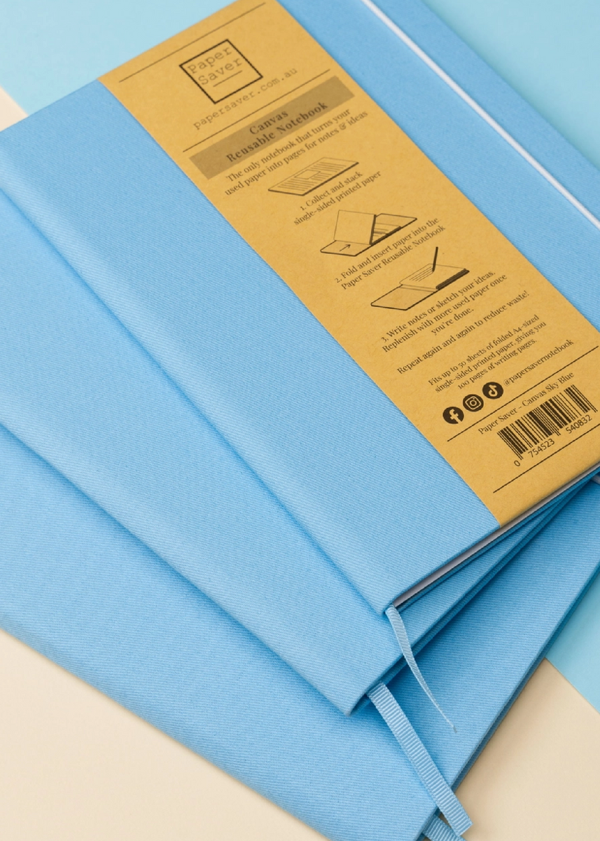 CANVAS PAPER SAVER NOTEBOOK - BLUE