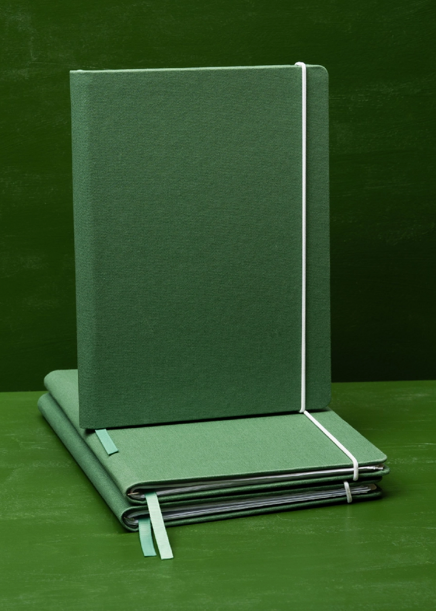 CANVAS PAPER SAVER NOTEBOOK - GREEN