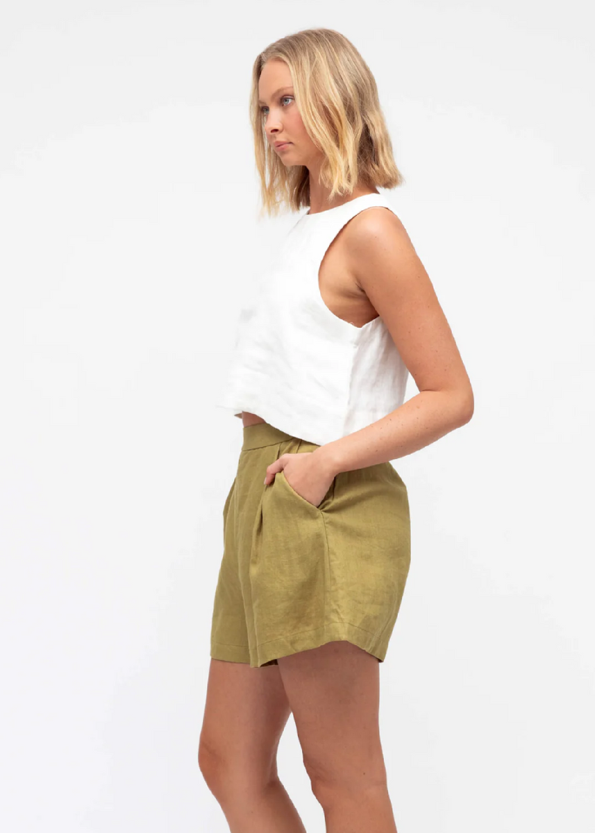 LORENE SHORTS - OLIVE