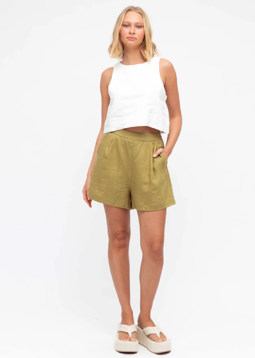 LORENE SHORTS - OLIVE