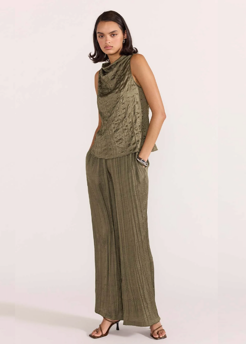 THALIA DRAWSTRING PANTS - OLIVE