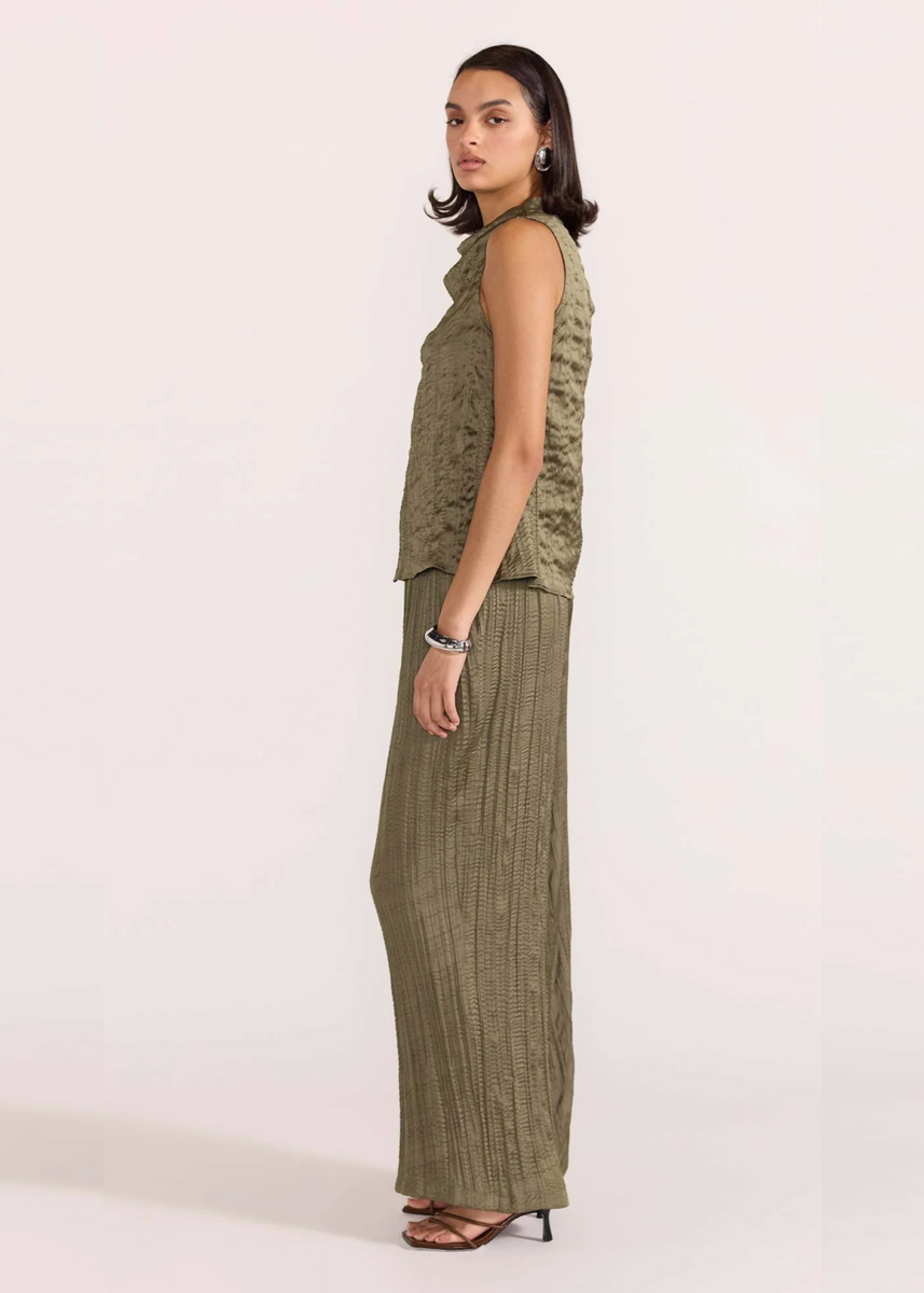 THALIA DRAWSTRING PANTS - OLIVE