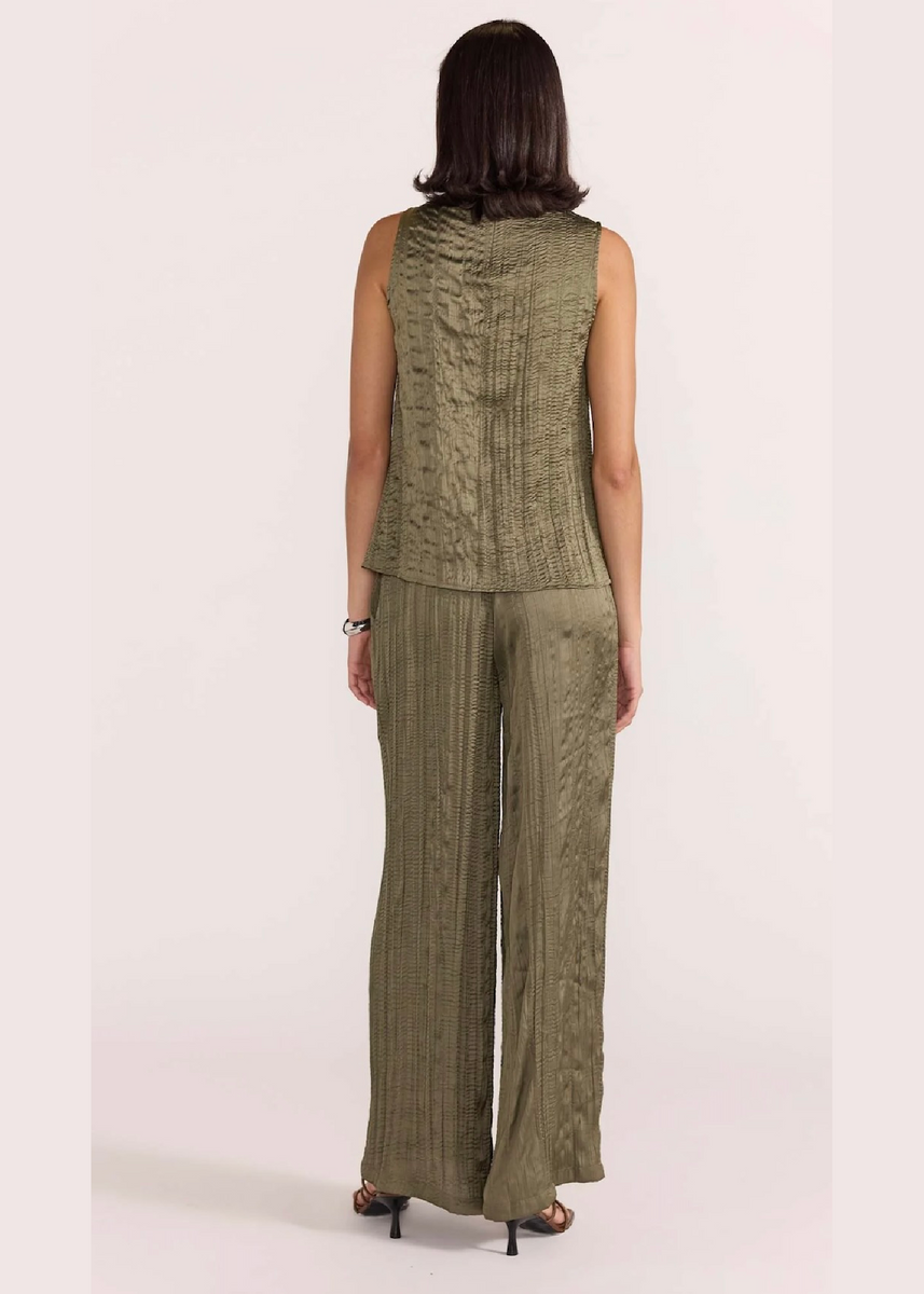 THALIA DRAWSTRING PANTS - OLIVE