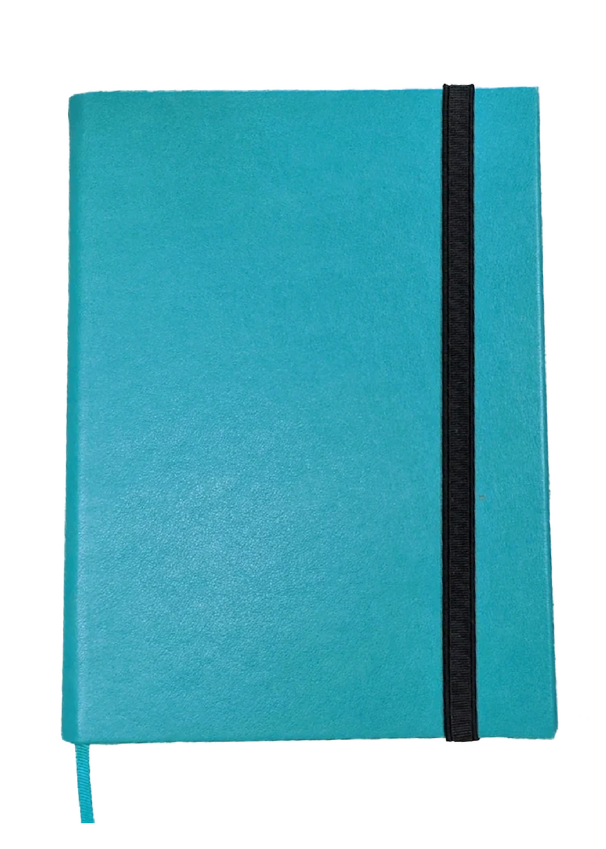 VEGAN LEATHER PAPER SAVER REFILLABLE NOTEBOOK - TEAL