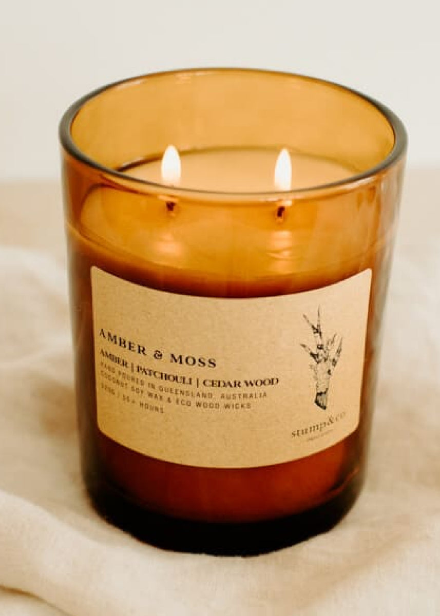 AMBER & MOSS - LARGE CANDLE