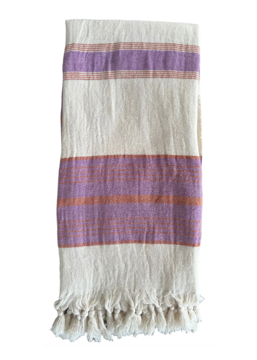 STRIPE TURKISH TOWEL - LILAC