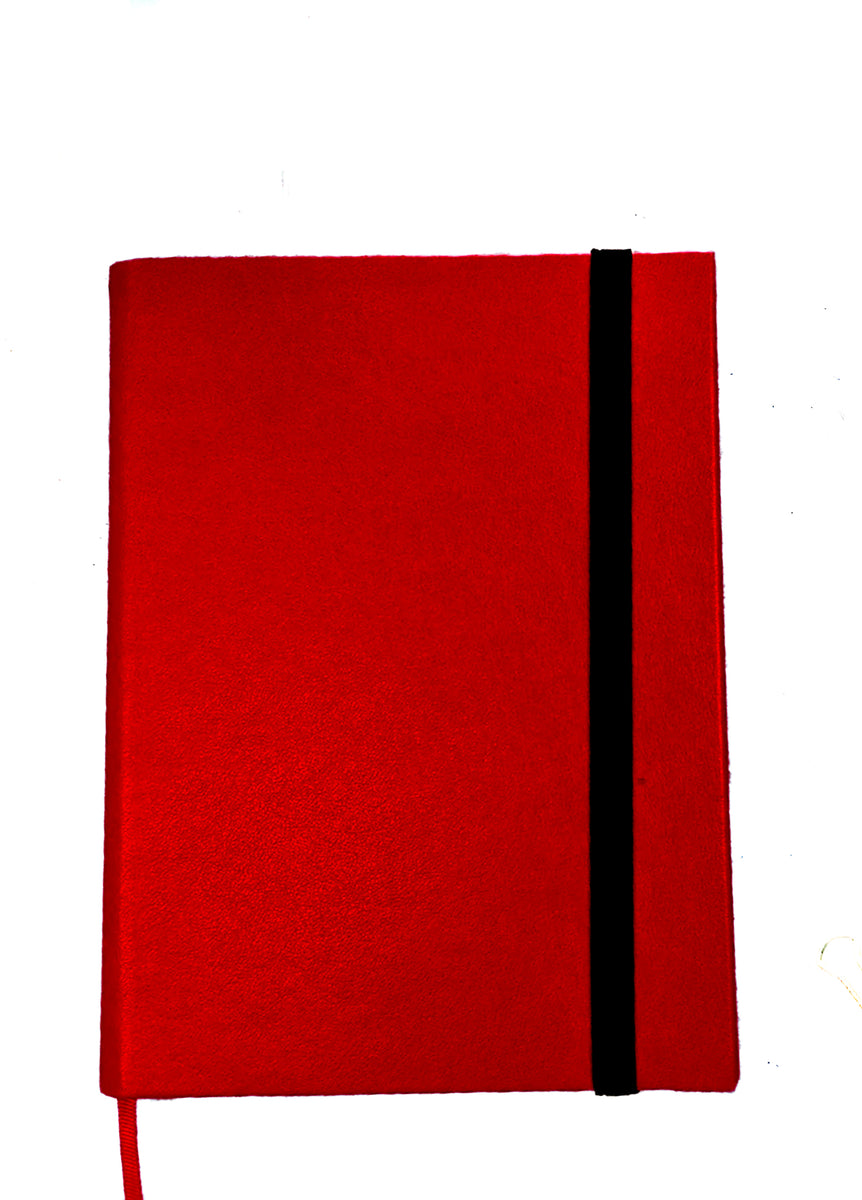 VEGAN LEATHER PAPER SAVER REFILLABLE NOTEBOOK - RED