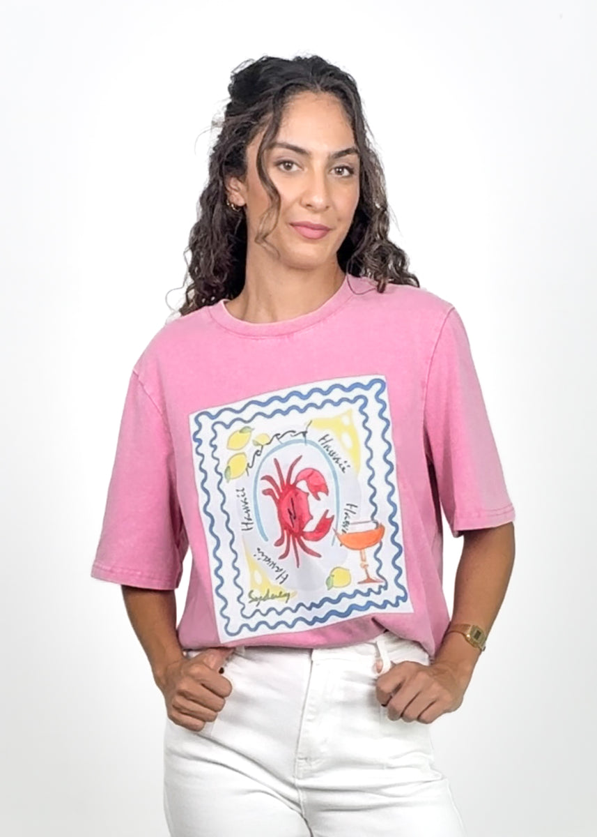 CRAB T-SHIRT - PINK