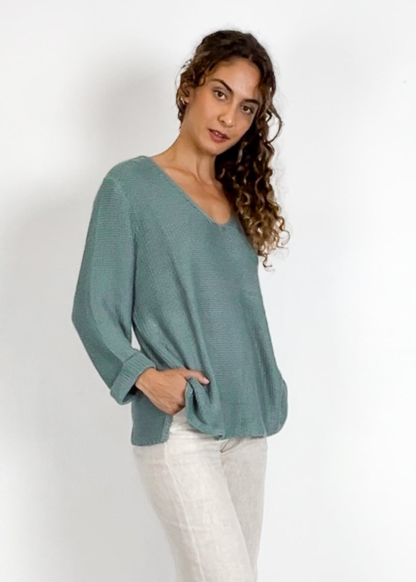 LANA KNIT JUMPER - TEAL