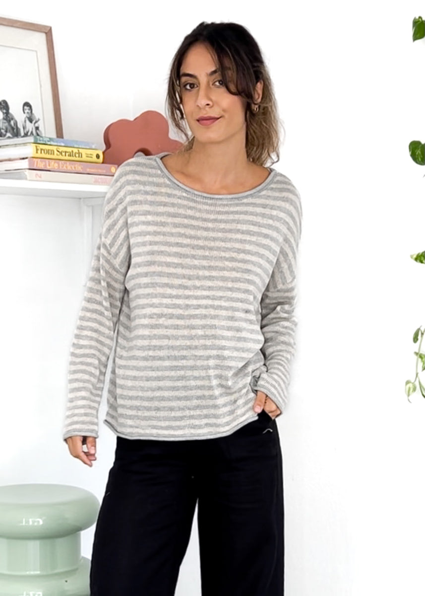 ISA STRIPE KNIT TOP